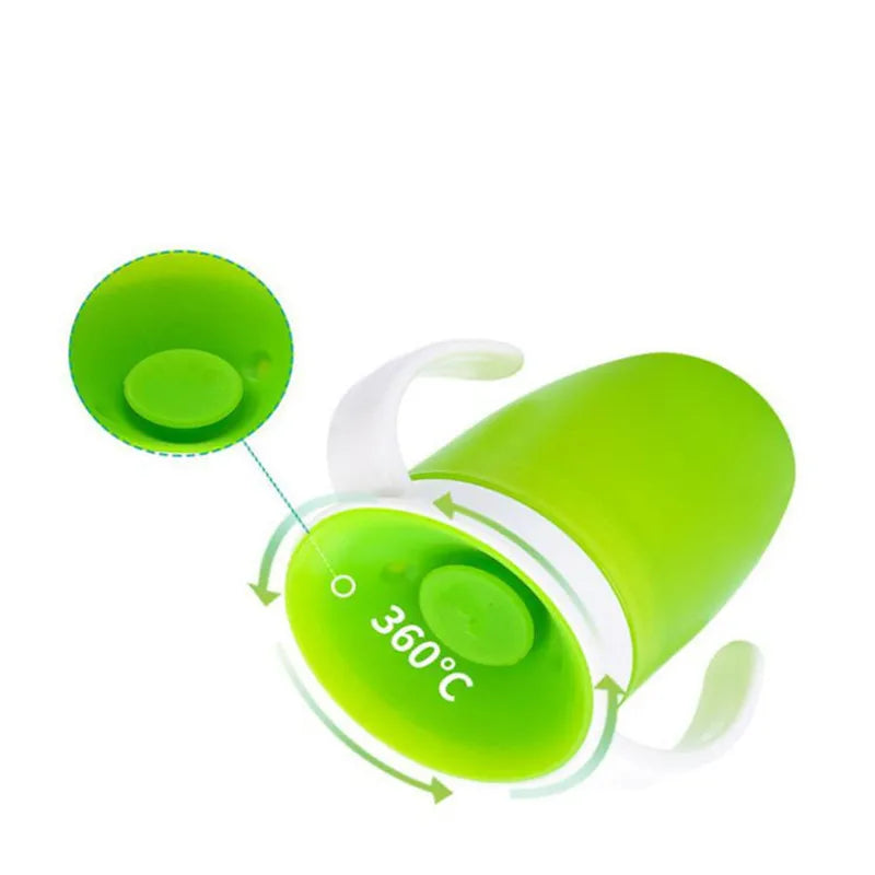 360 degree rotating baby drinking cup with handle (Prevents spillage)