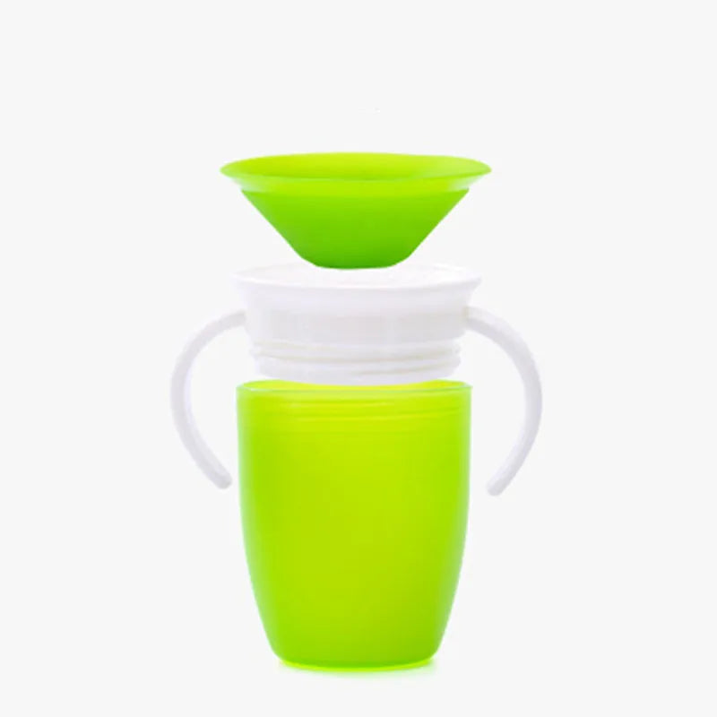 360 degree rotating baby drinking cup with handle (Prevents spillage)