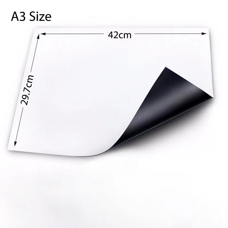 A3 Magnetic Whiteboard for Fridge | Family Planner, Grocery List & Meal Planning Board