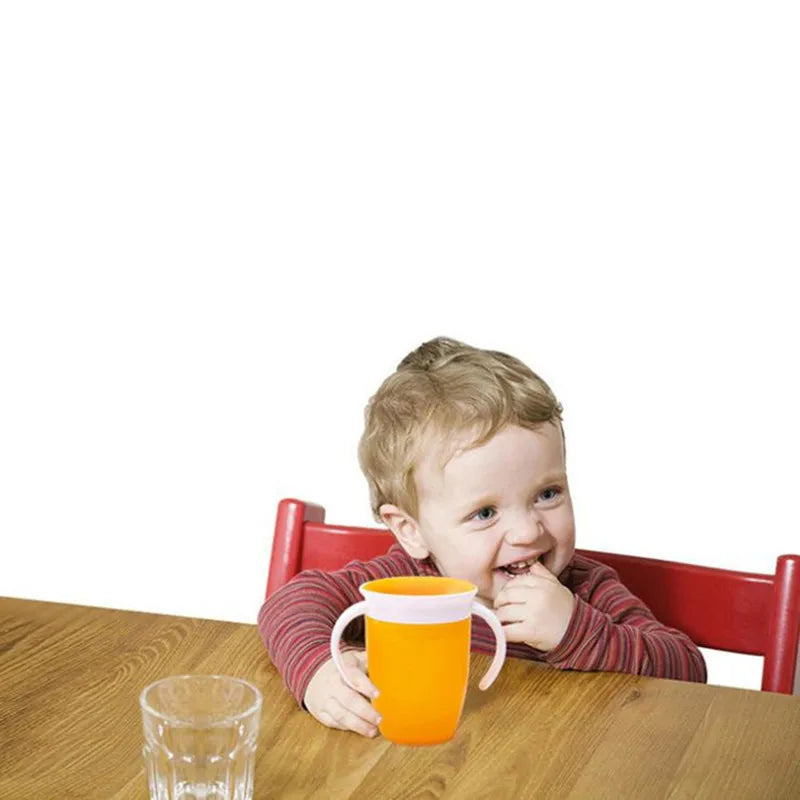 360 degree rotating baby drinking cup with handle (Prevents spillage)